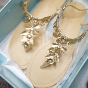 Bella Belle Agatha Bridal Sandles Sz 6.5